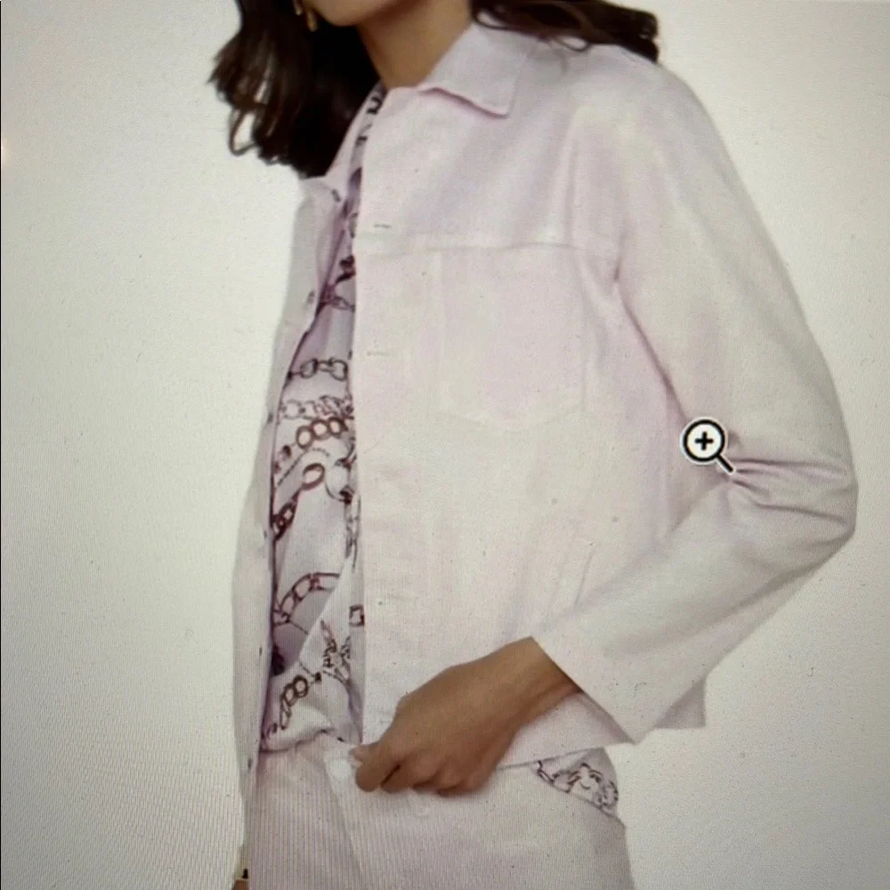 L'Agence Light Pink Denim Jacket NWOT - Picture 3 of 9